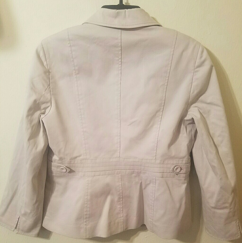 Talbots Beige Blazer Jacket Button Front C - image 4